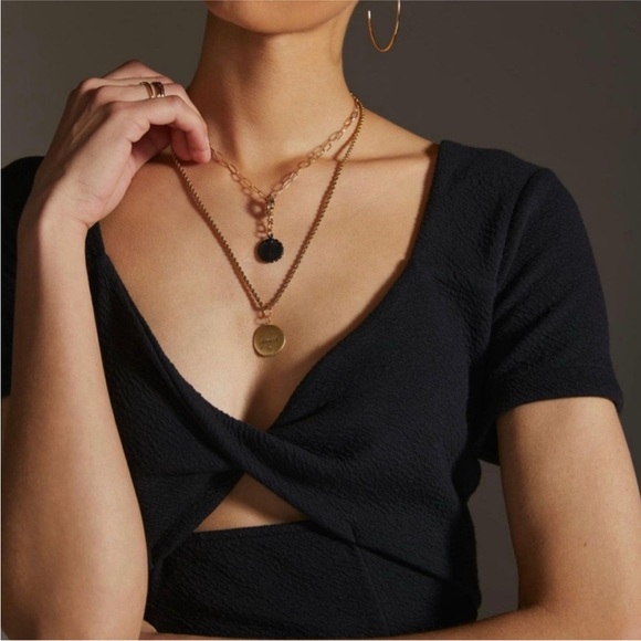 Maeve by Anthropologie Black A-Line Mini Dress Size M - Picture 3 of 8